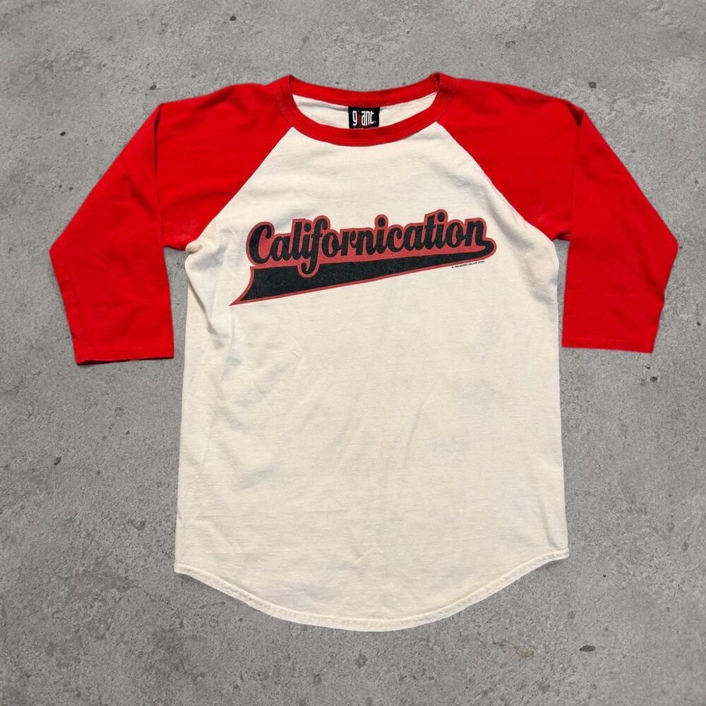 Vintage Giant Californication 1999 Raglan Jersey T-Shirt Red Hot Chilli Peppers